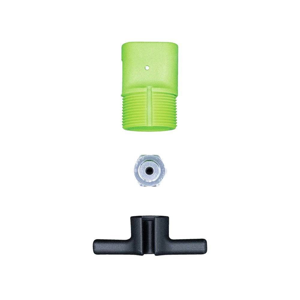 SDG Tellis seatpost actuator assembly with cartridge lock nut, showing detailed components and hardware for bike seatpost installation.