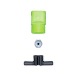 SDG Tellis seatpost actuator assembly with cartridge lock nut, showing detailed components and hardware for bike seatpost installation.