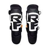 Race Face Charge Stealth Knee Guard for XC and trail riding, black protective knee pads with breathable fabric and adjustable straps.