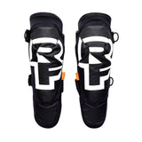 Race Face Sendy 2022 kids downhill knee guard with D3O protective padding and adjustable straps for outdoor mountain biking.