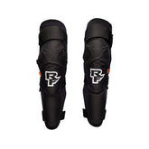 Race Face Indy Knee Guard 2022 with removable D3O foam padding, black protective sports clothing for biking or mountain biking.