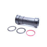 Race Face BB92/89 30mm external seal bottom bracket for Shimano press fit shells, showing the sealed bearing design and metal components.