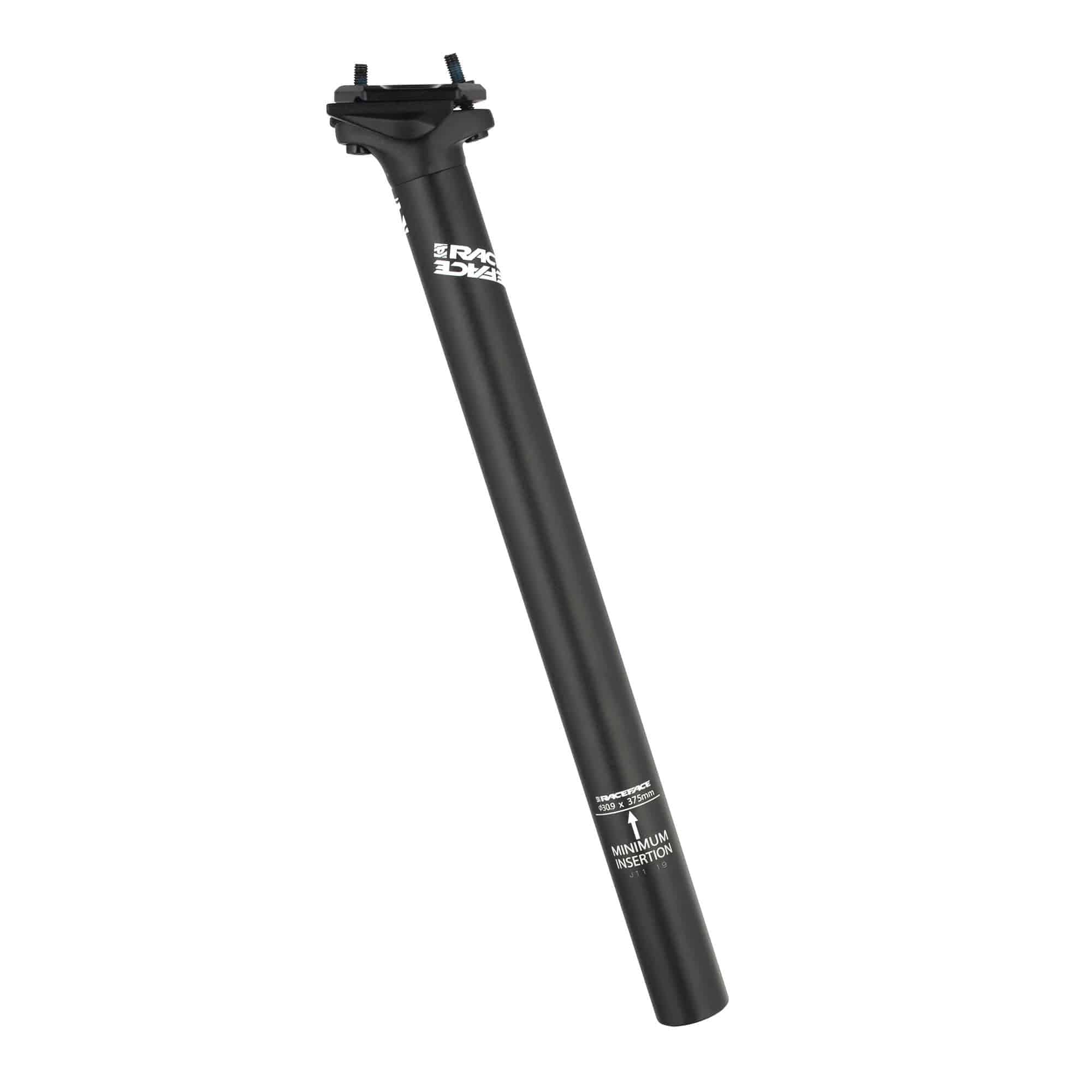 Race Face Ride seatpost for XC and trail bikes, featuring durable construction and a 2-bolt clamp for secure saddle fitting.