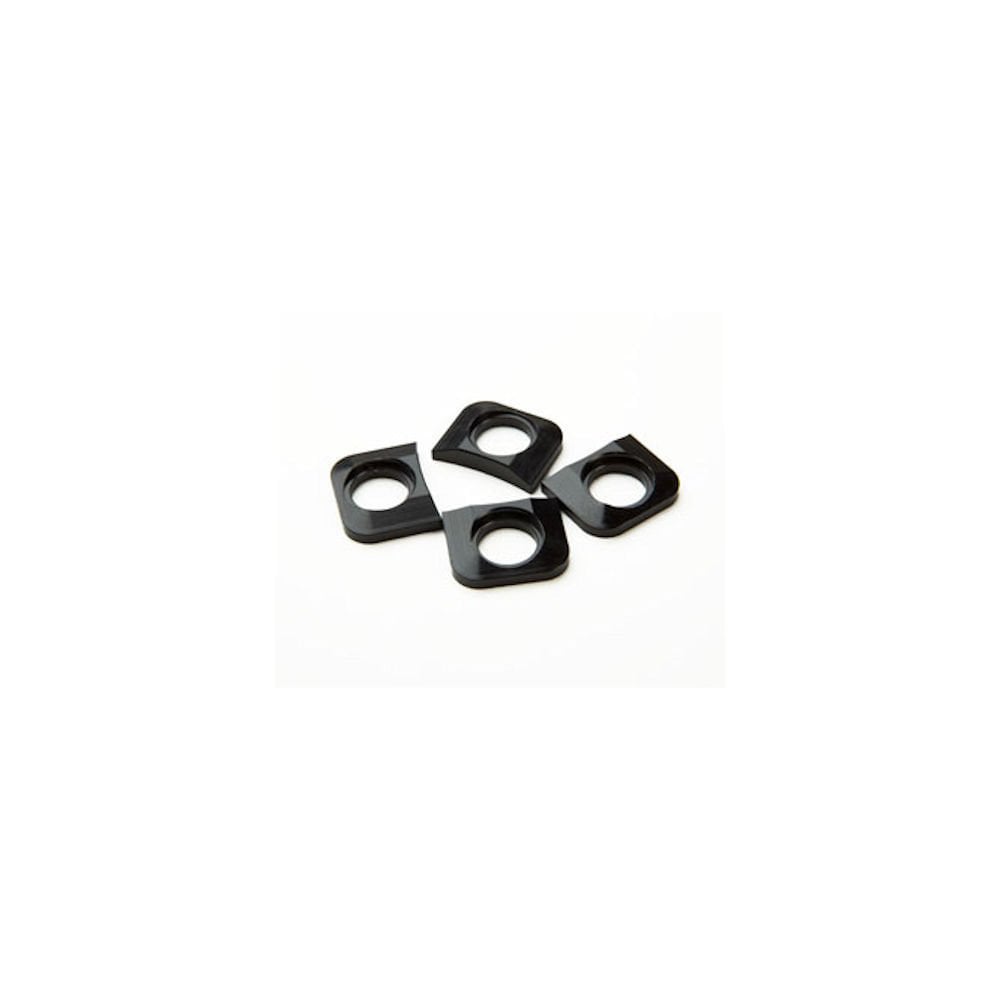 Race Face chainring tab shims pack of 4 for cranksets, bicycle components, spare parts for bike chainring installation.