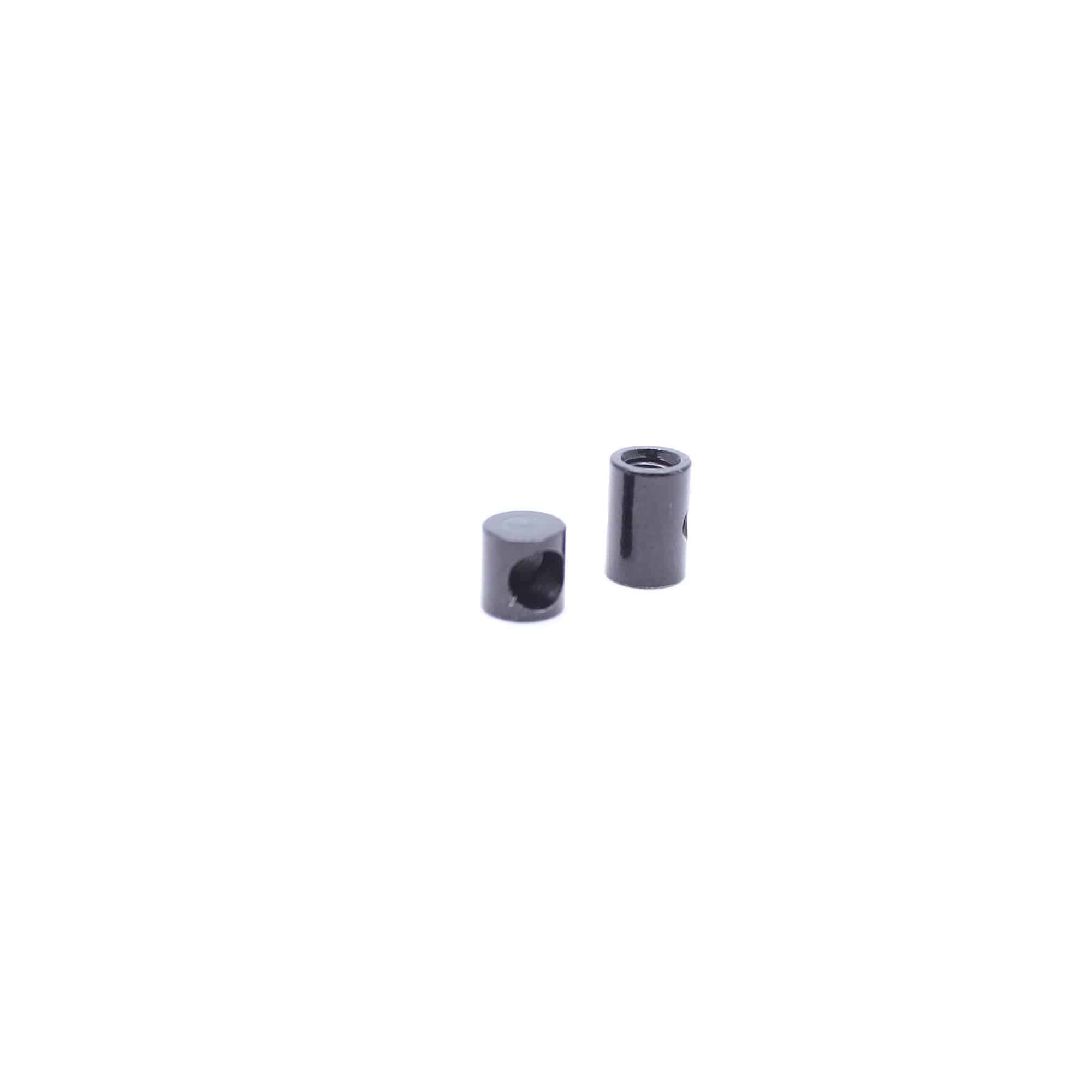 Race Face Affect R dropper post cable head and pinch barrel spares for bike components, shown in the image.