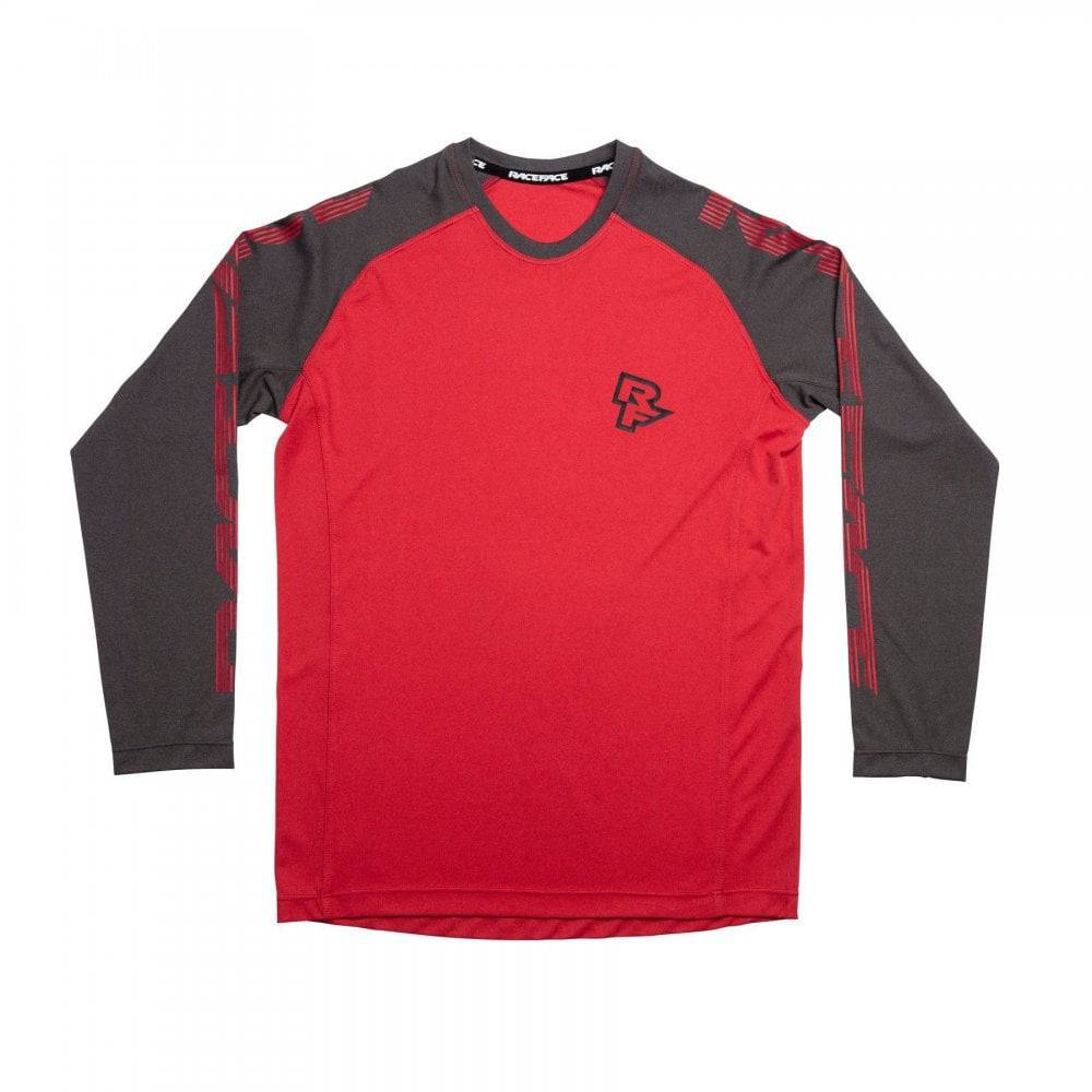 Race Face Sendy Youth long sleeve MTB jersey for kids, breathable and lightweight cycling shirt with vibrant design.