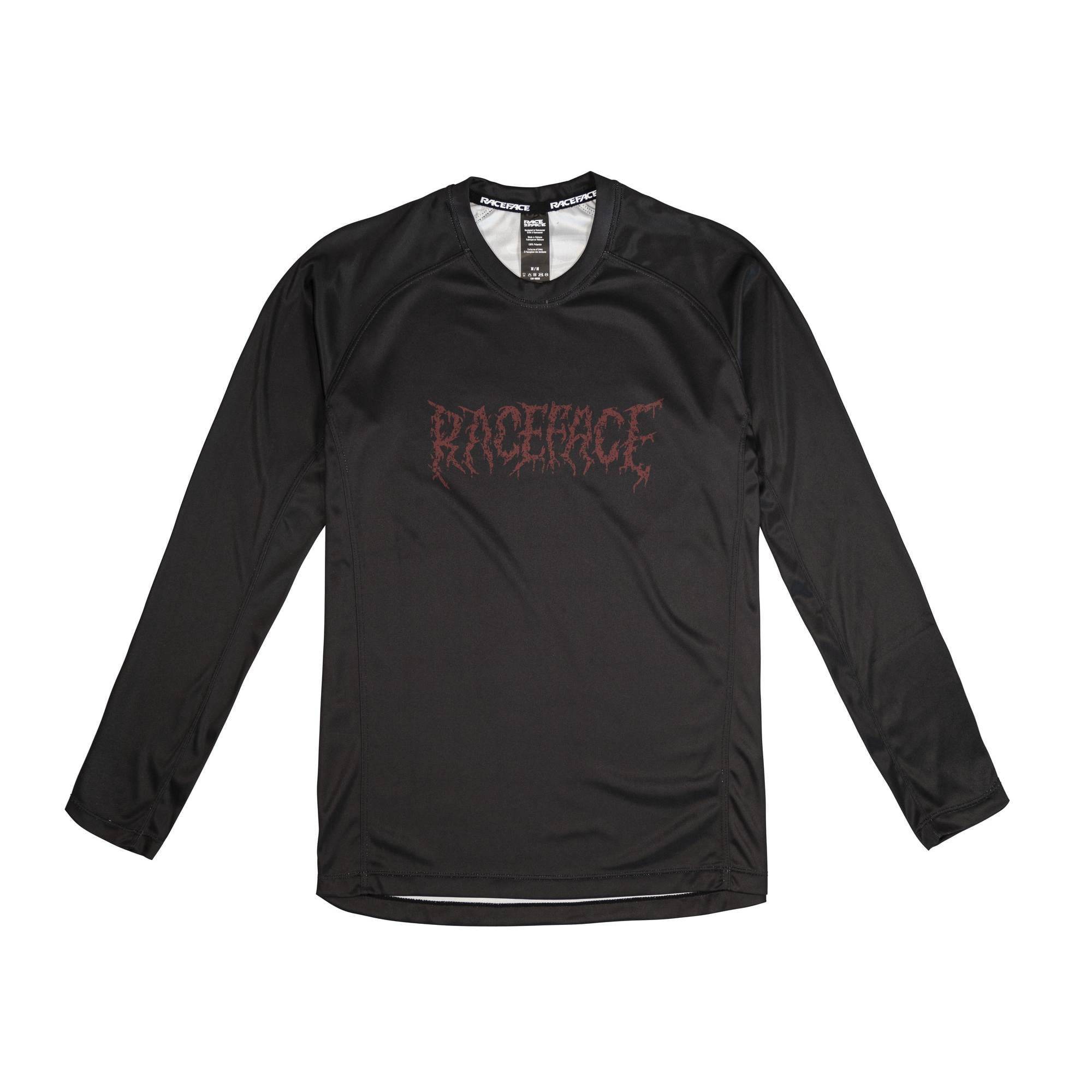 Race Face Sendy Youth long sleeve MTB jersey for kids, breathable and lightweight, suitable for mountain biking adventures.