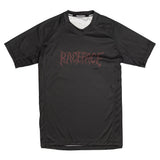 Race Face Sendy Kids short sleeve MTB jersey, lightweight and breathable cycling shirt for children, with colorful design and moisture-wicking fabric.
