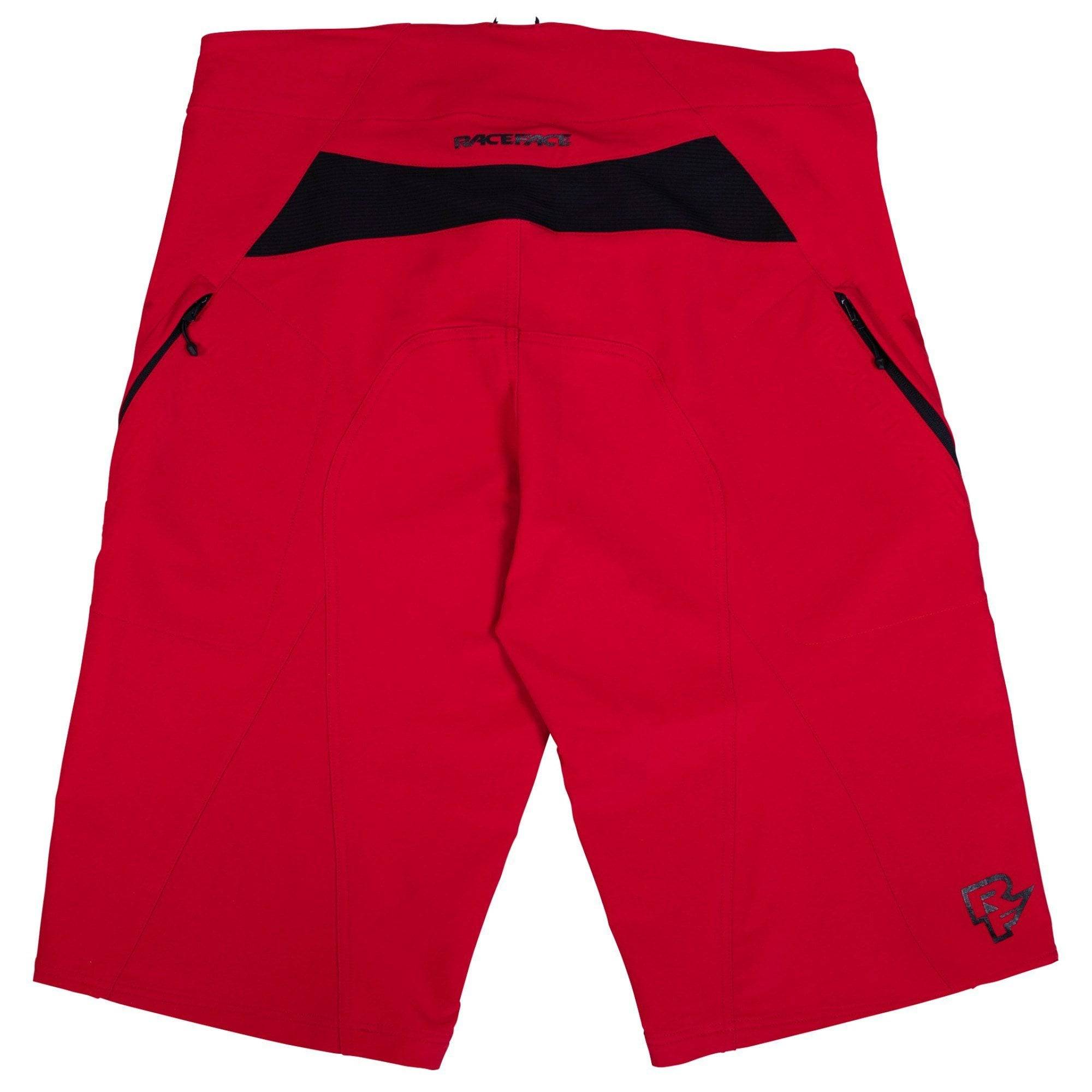 Race Face Ruxton unisex MTB shorts with adjustable ratchet closure and pockets, designed for cycling and outdoor activities.