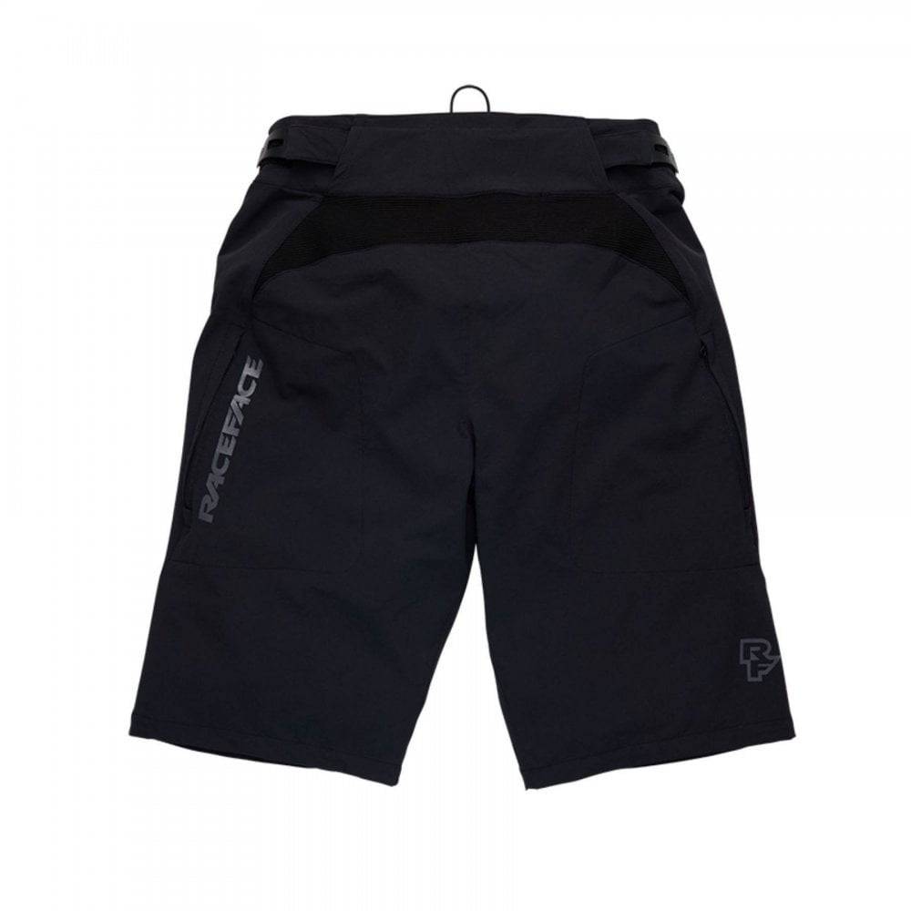 Race Face Indy Women's Mountain Bike Shorts with adjustable waist and zippered pockets, designed for cycling comfort and style.
