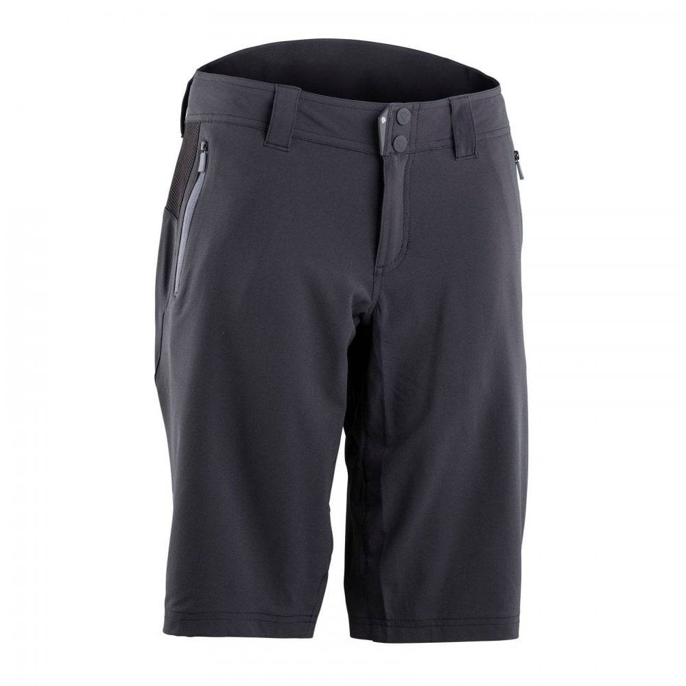 Race Face Nimby women's cycling shorts with adjustable waistband and side pockets, designed for comfort and performance.