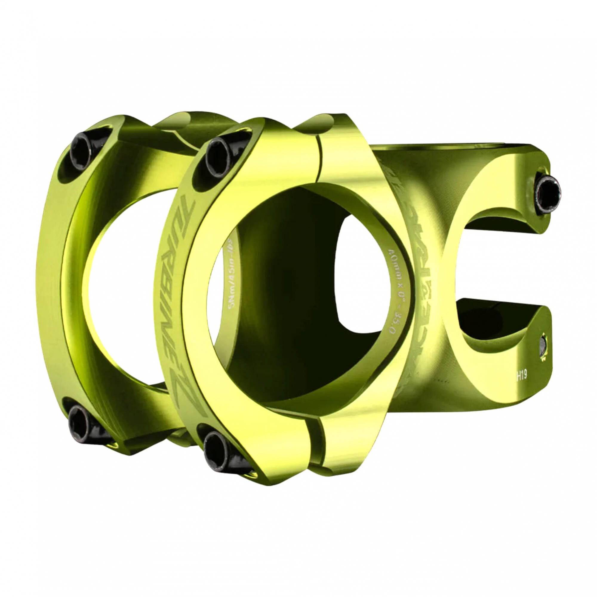 Race Face Turbine R 35mm stem for trail and enduro bikes, showcasing its durable construction and sleek design.