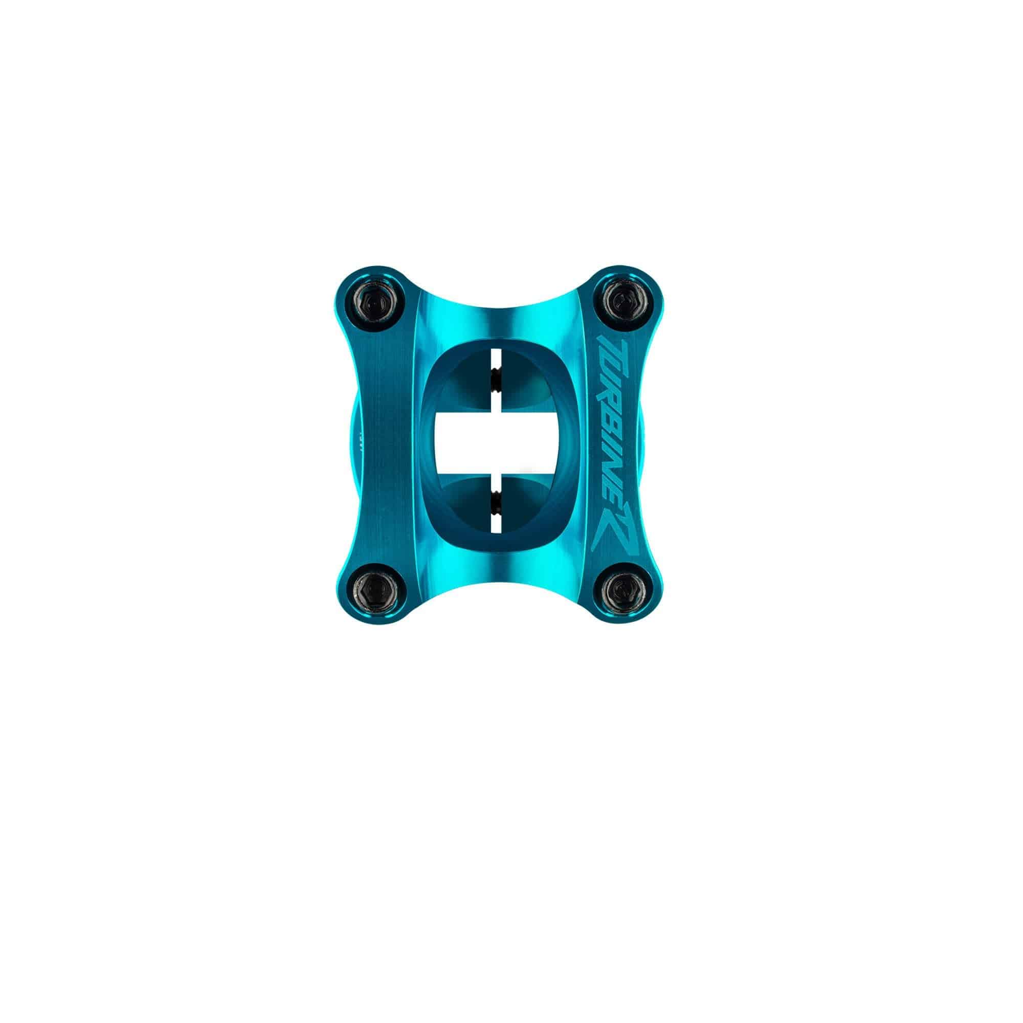 Race Face Turbine R 35mm clamp stem for trail and enduro bikes, showcasing durable construction and black finish.