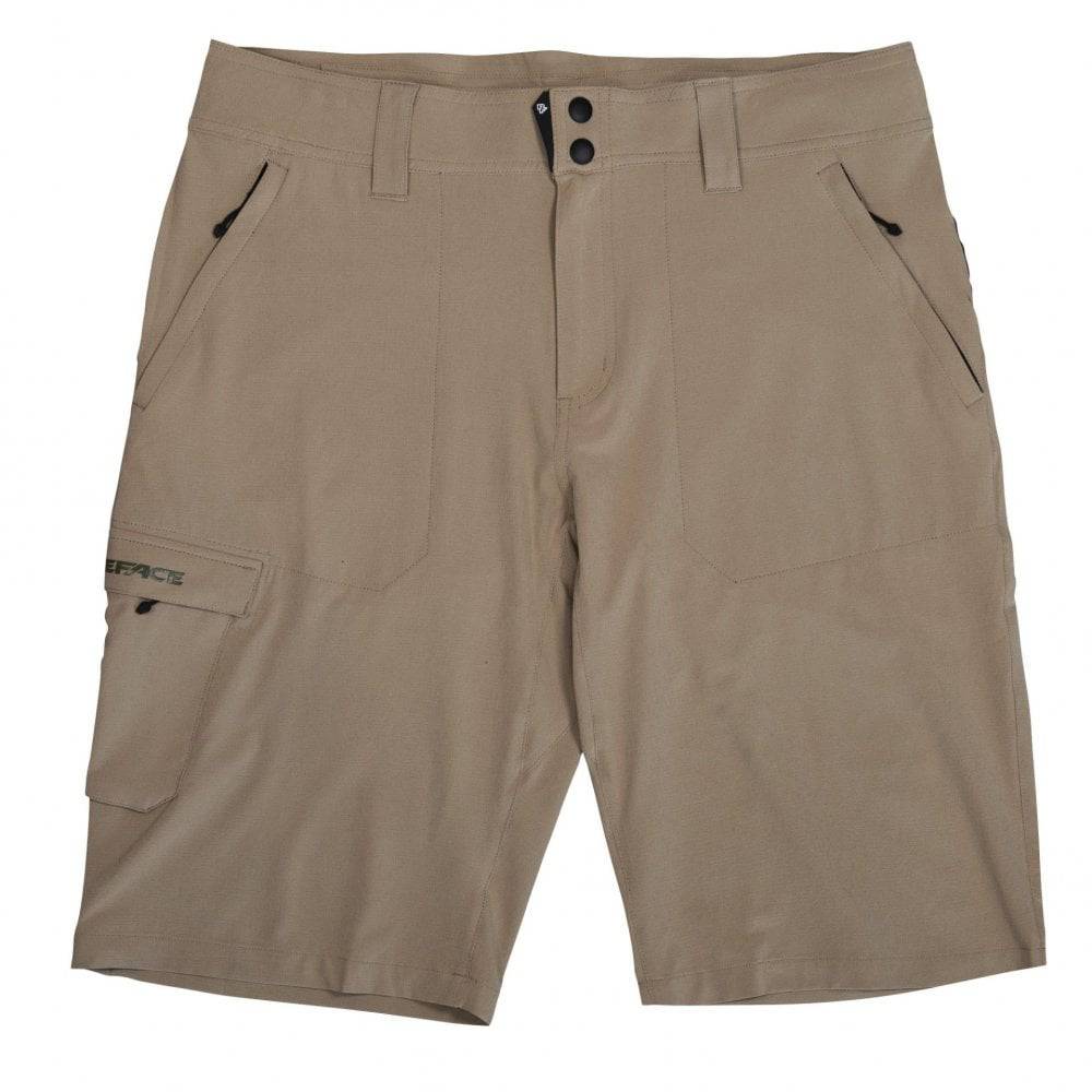 Race Face Trigger MTB shorts showing lightweight, breathable fabric and adjustable waistband for mountain biking comfort.