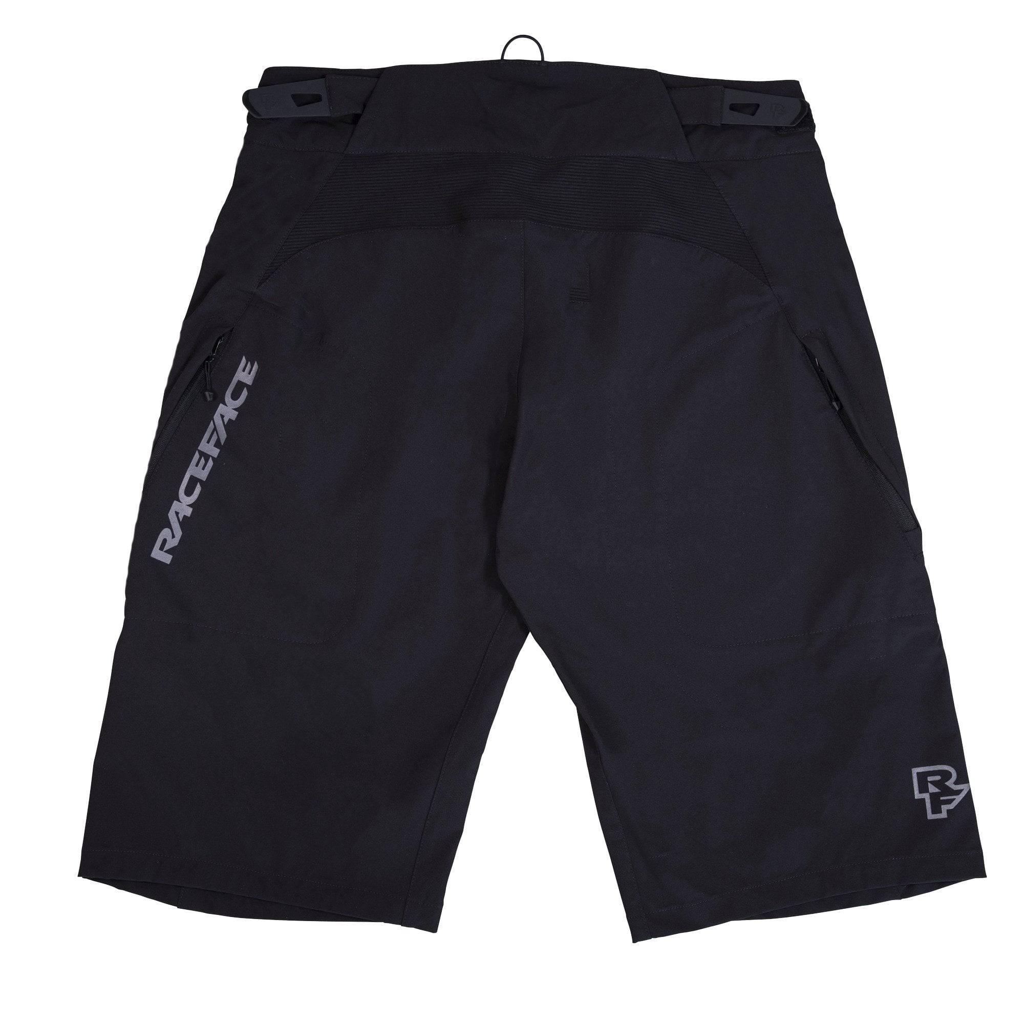 Race Face Indy Women's All-Mountain Shorts with venting and adjustable waistband, designed for cycling and outdoor activity.