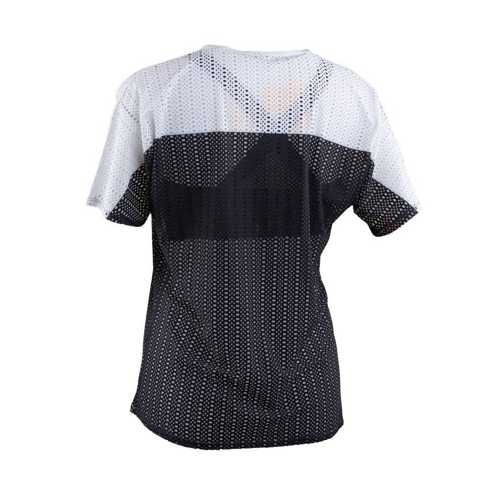 Race Face Maya women's mountain bike jersey with breathable mesh fabric and dolman sleeves, designed for active cycling comfort.