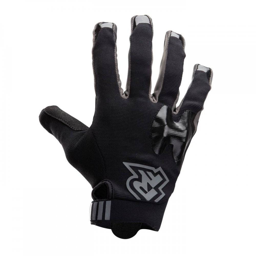 Race Face Ruxton cycling gloves with knuckle protection and silicone grip for enhanced riding comfort and control.