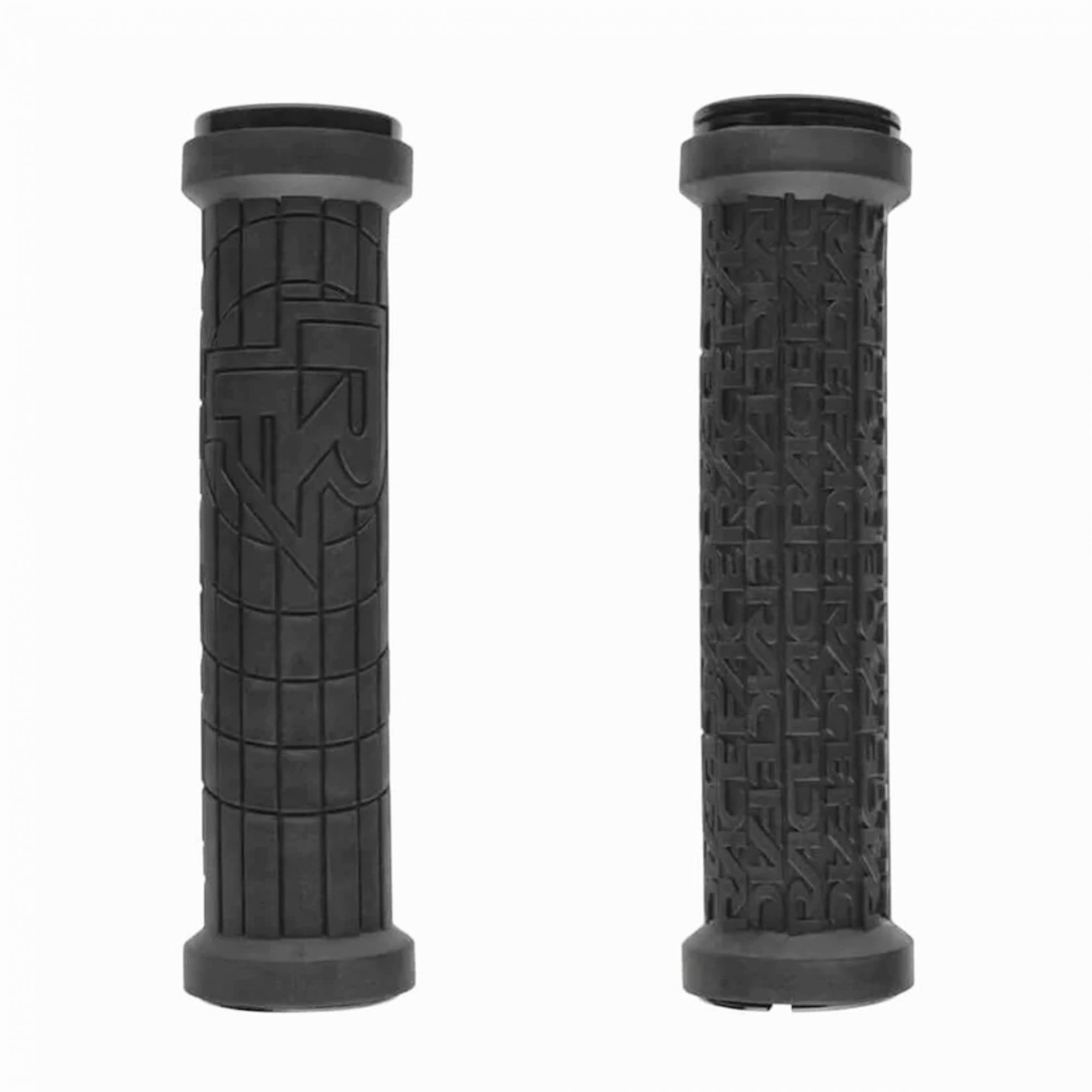 Race Face Grippler lock-on MTB bike handlebar grips with durable rubber and dual lock-on clamps for secure grip.