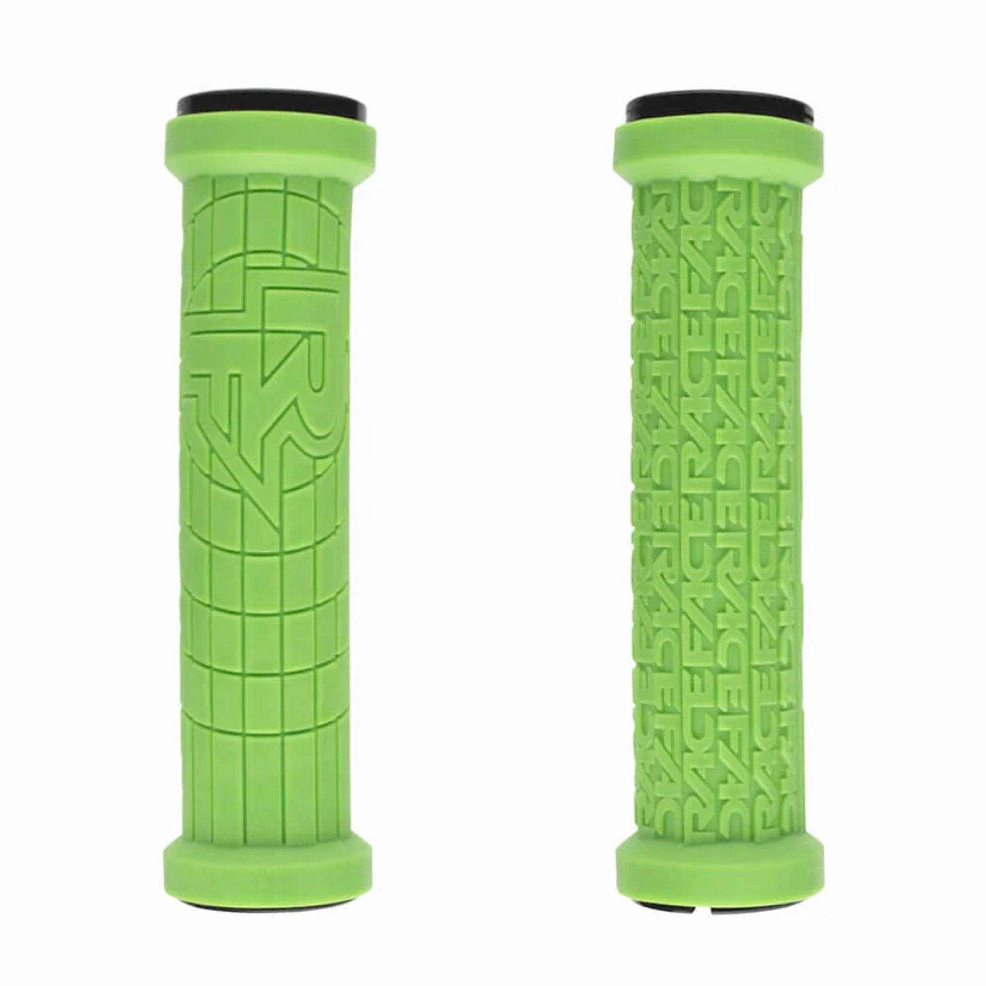 Race Face Grippler lock-on MTB bike handlebar grips with durable rubber and dual lock-on design for secure grip and control.