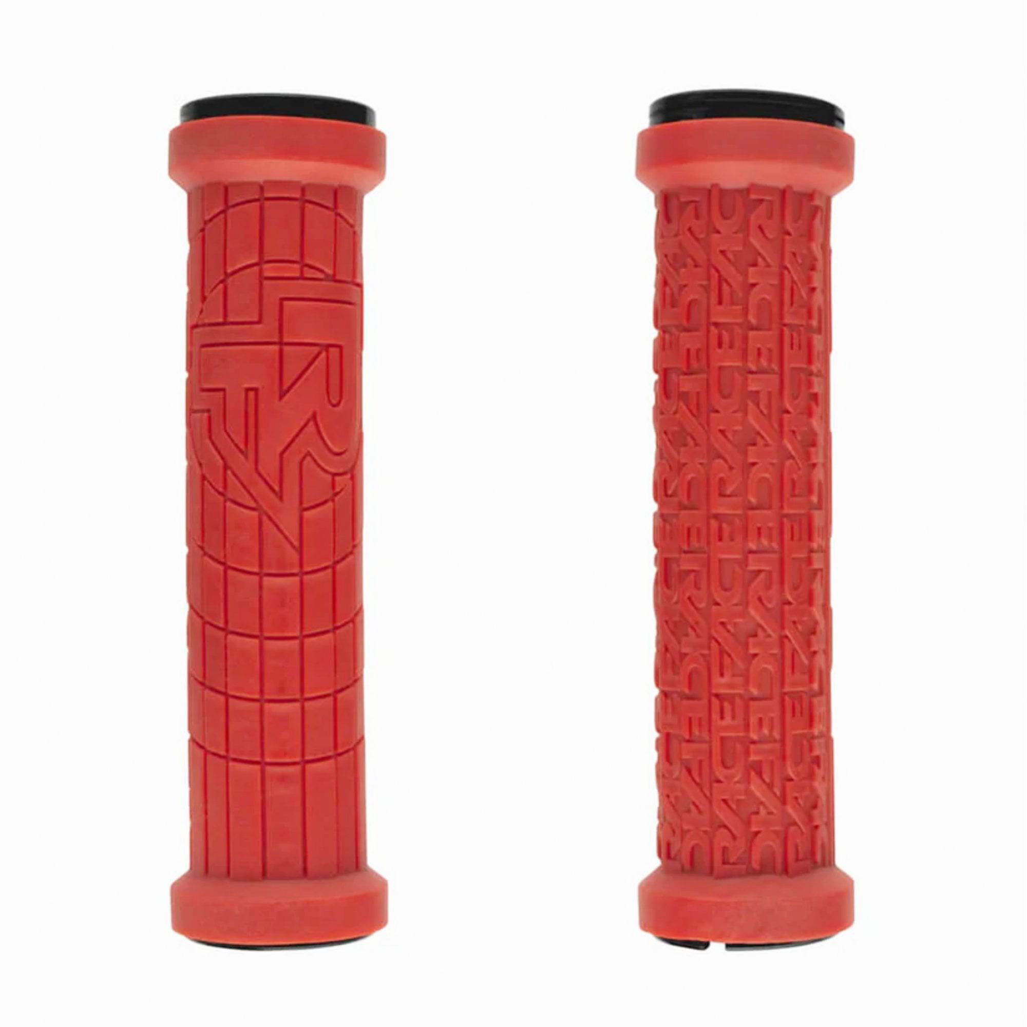 Race Face Grippler lock-on MTB bike handlebar grips with durable rubber, dual lock-on design, and textured surface for grip control.