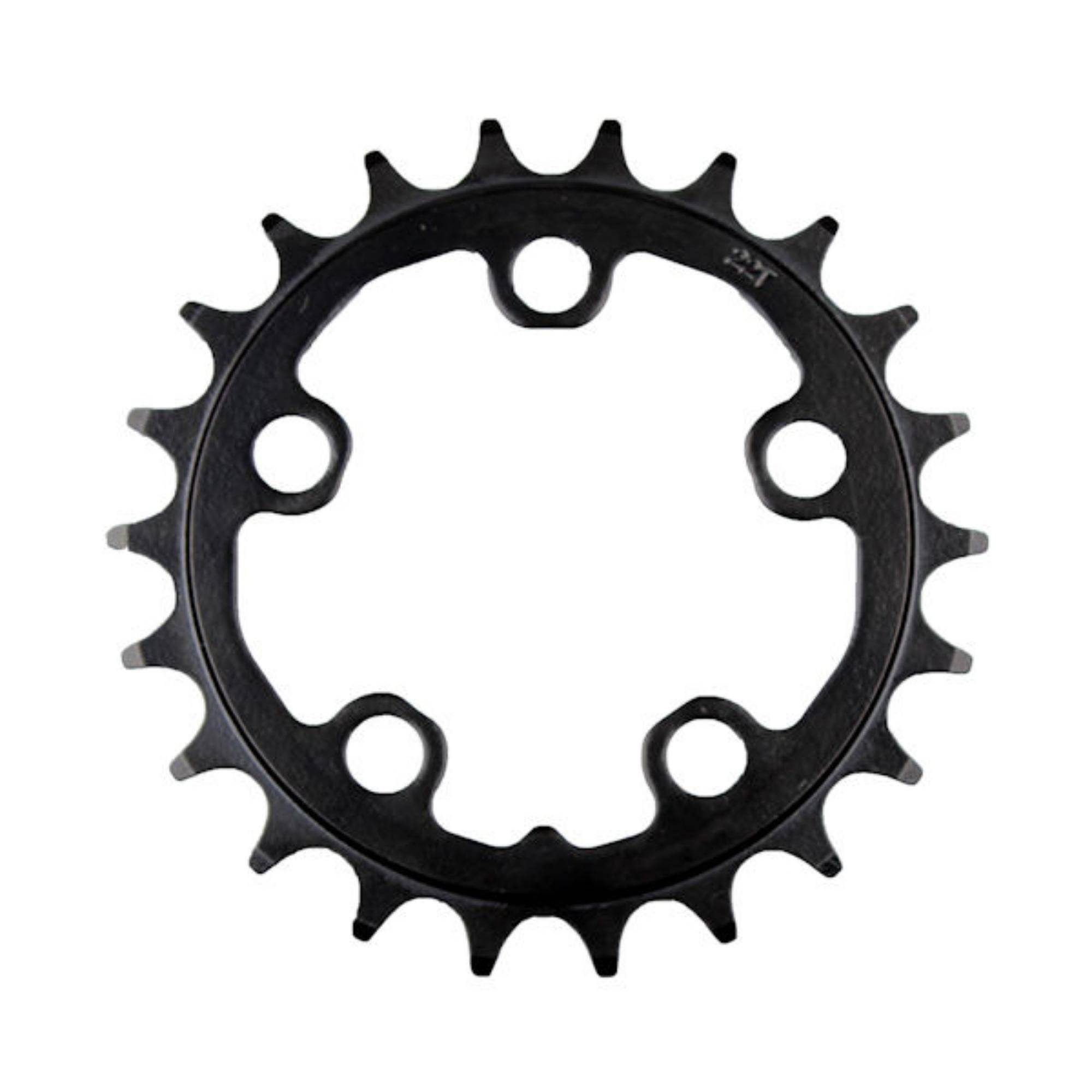 Race Face Race Ring XC and AM mountain bike chainring with S.H.I.F.T. technology, close-up of black alloy component.