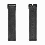 Race Face Half Nelson MTB lock-on grips with VEXY compound and moisture channels for enhanced grip and control during mountain biking.