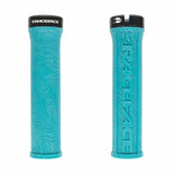 Race Face Half Nelson MTB lock-on grips with VEXY compound and moisture channels, designed for enhanced grip and control.