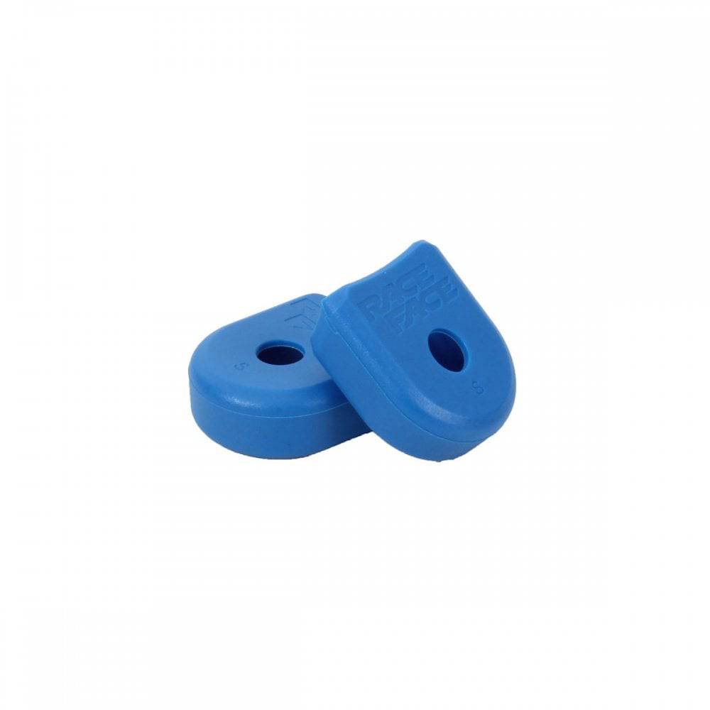 Race Face Alloy Crank Boots on bike crank arms, durable protective accessories for bike components.
