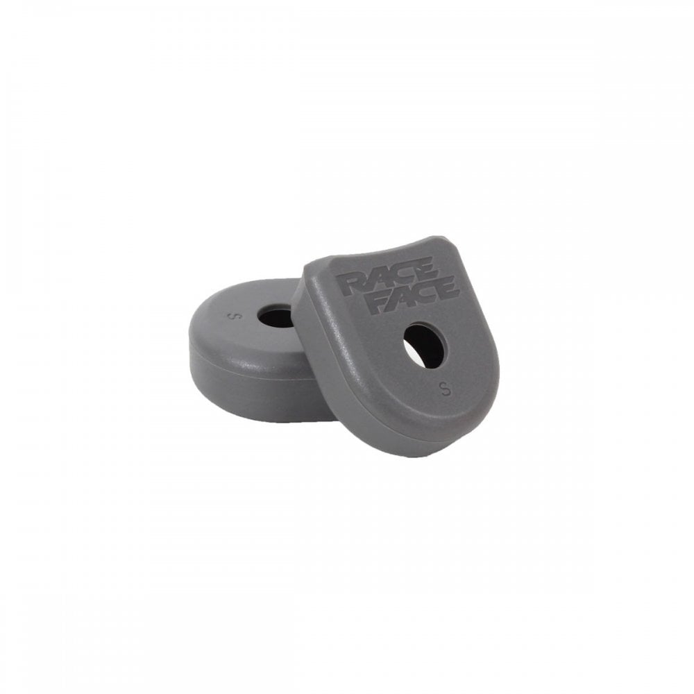 Race Face Alloy Crank Boots for bike crank arms, durable protective accessories for mountain and road bikes.