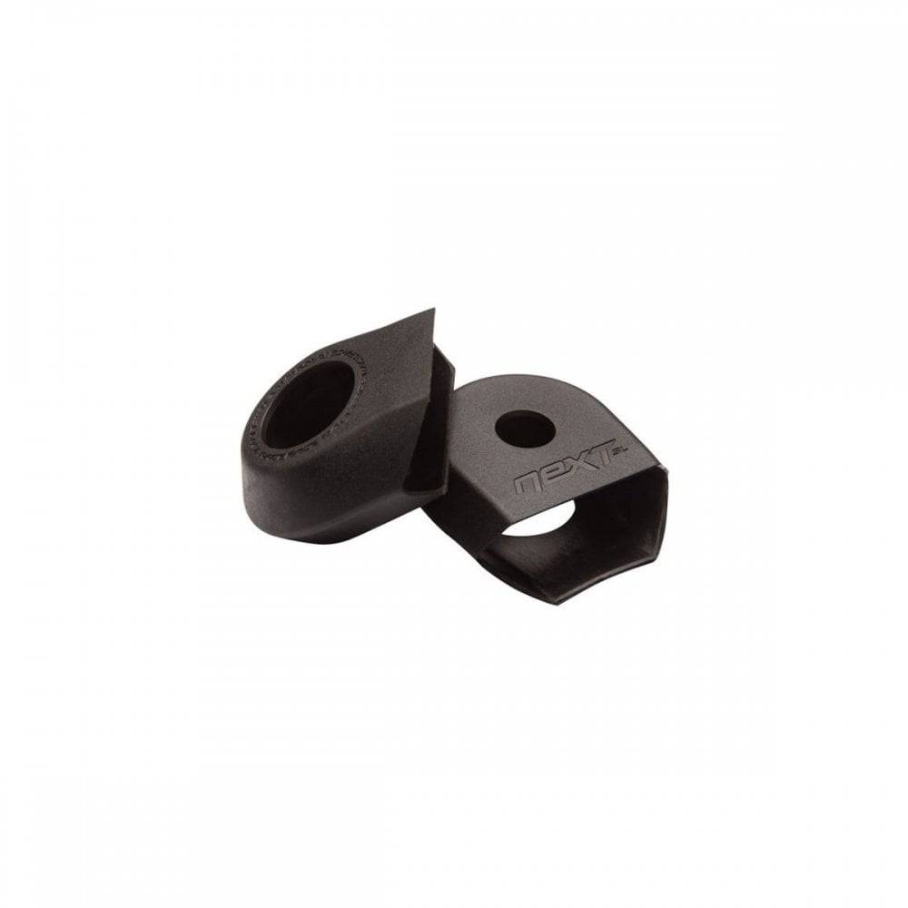 Race Face G4 Next SL crank boots protecting carbon crank arms, spare accessories for bike components in black with textured surface.