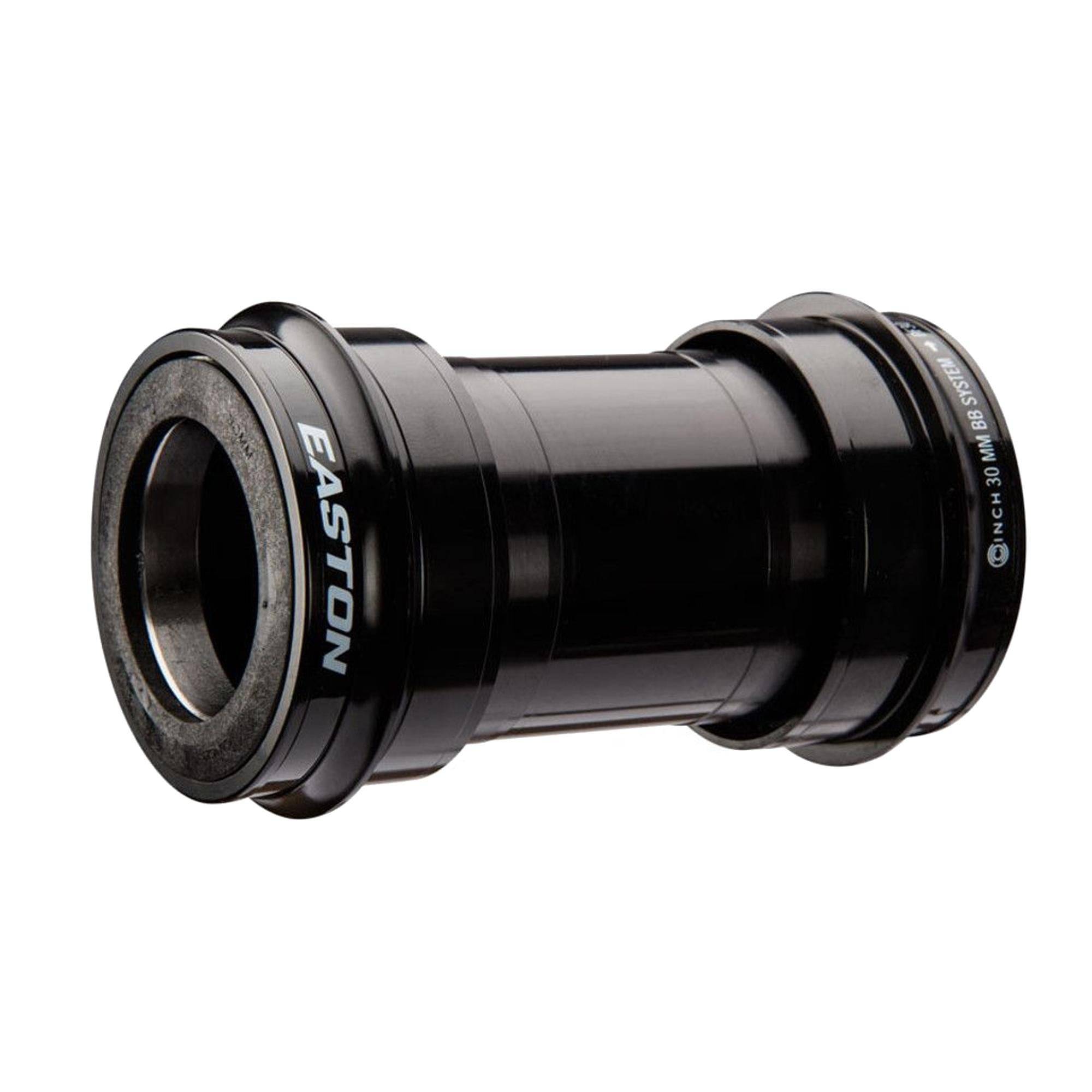 Easton PF30 30mm bottom bracket for PF30 68mm frames and 30mm spindle cranksets, showing the black component and threading