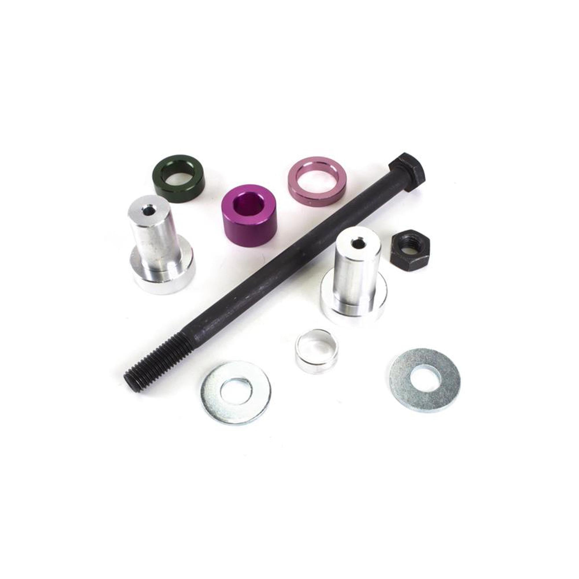 Easton Havoc DH bearing drift kit with 10 hub replacement spares for smooth wheel maintenance, showcasing components and tools.
