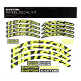 Easton Arc Heist wheel decal kit with pro-grade vinyl rim spares set, featuring colorful decals for bike wheel customization.
