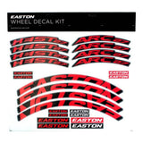 Easton Arc Heist wheel decal kit with pro-grade vinyl rim decals and spares for bike component customization.