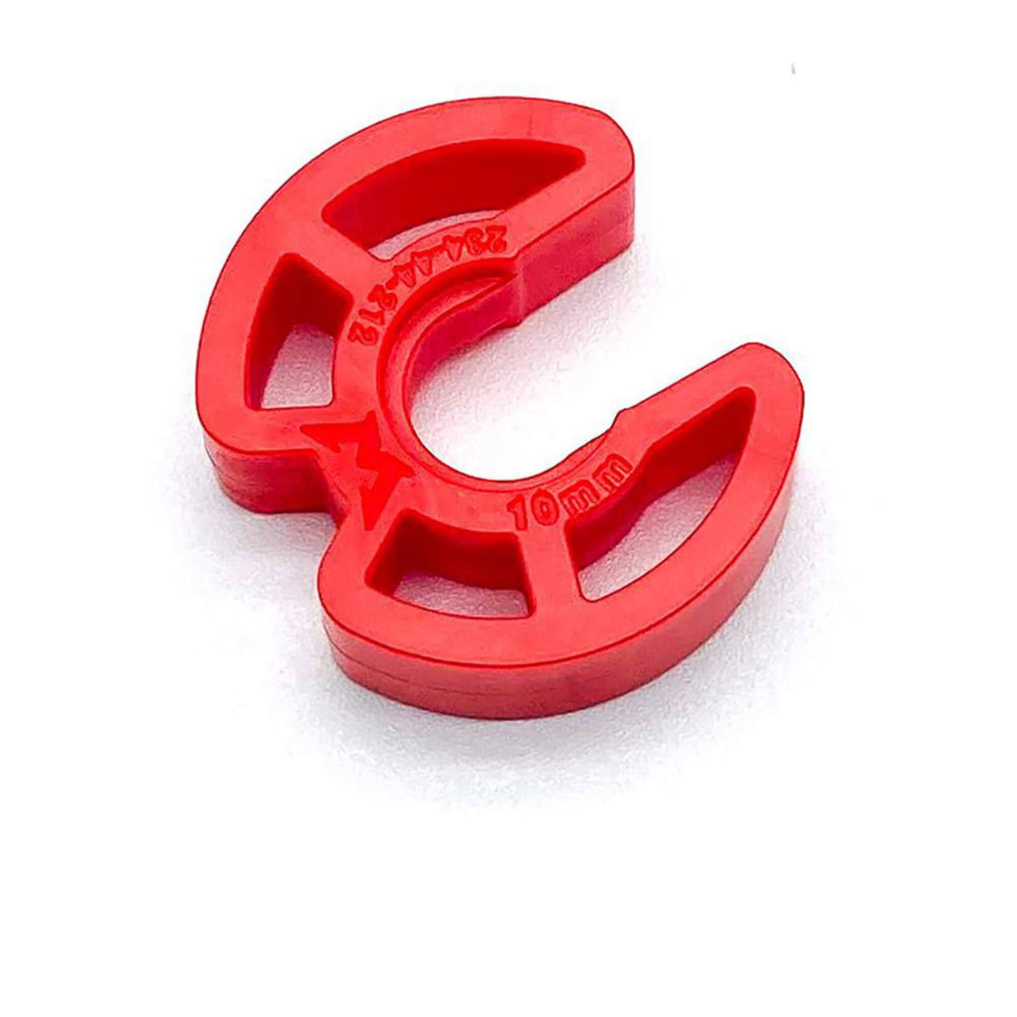 Set of six Marzocchi Bomber Z1 Coil Fork 10mm spacers for suspension bike components, arranged on a plain background.