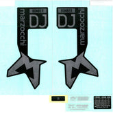 Marzocchi Fork Bomber Dj Decal Kit: Neutral Gloss Black Logo Shiny Black 2024 Spares & Accesories