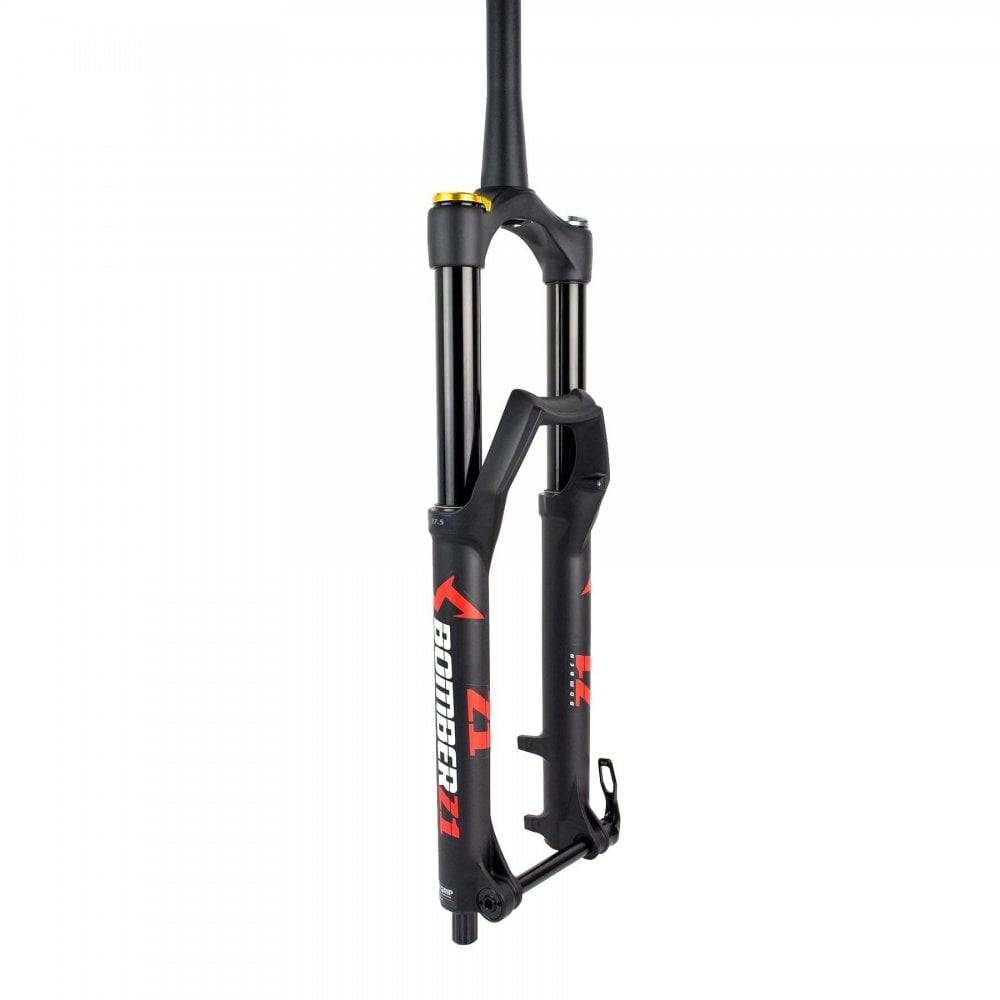 Marzocchi Bomber Z1 2022 MTB fork with tapered suspension, Grip Sweep-Adjust, and component design for mountain biking.