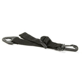 Burley Travoy Universal Bag Clips, adjustable mounts and spares for cargo trailers, shown attached to a Burley cargo trailer.
