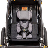 Burley Premium seat pad for child trailers with cushioned comfort and adjustable headrest, designed for 2016+ models.