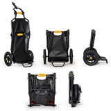 Burley Travoy cargo bike trailer 2024, folding portable accessory with durable frame and cargo space for biking errands.