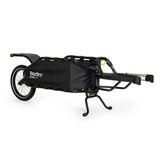 Burley Coho XC cargo bike trailer with suspension and quick release lever, designed for versatile bike transport accessories.