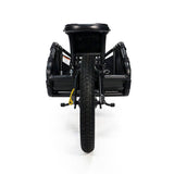 Burley Coho XC cargo bike trailer with suspension and quick release lever, designed for transporting gear securely.