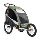 Burley D'Lite X single bike trailer and stroller with adjustable suspension, featuring a durable frame and comfortable seating.