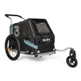 Burley Bark Ranger rain cover for pet trailer, outdoor accessories, protective gear for pet transportation.