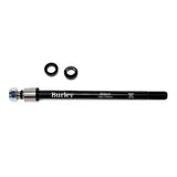 Burley Thru Axle Mount for 12mm bikes, trailer connector and spare parts, mounted on a bicycle component.