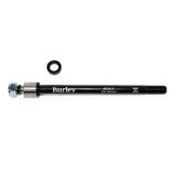 Burley Thru Axle Mount for 12mm bikes, trailer connector, and spares, showing the metal mount and hardware for bike trailer attachment.