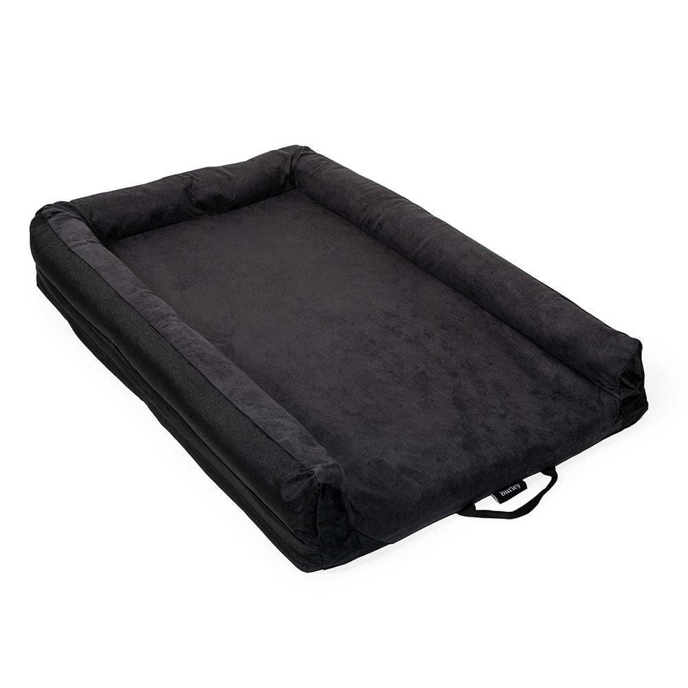 Burley pet bed with removable foam inserts designed for Tail Wagon and Bark Ranger trailers, comfortable for dogs.