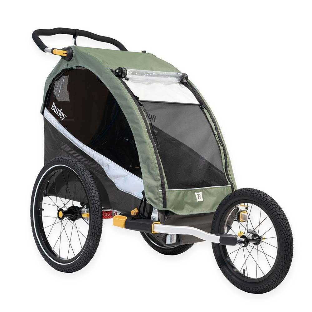 Burley Jogger Stability Kit for child bike trailers with 16-inch front wheel conversion, accessories for enhanced stability.