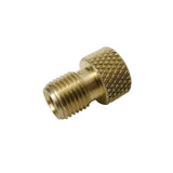 Stan's No Tubes Presta to Schrader valve adapter 25-pack for tubeless wheel systems, showing close-up of adapters.