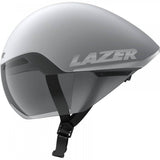 Lazer Victor KinetiCore aerodynamic cycling helmet with panoramic visor, lightweight design, and ventilation for cyclists.